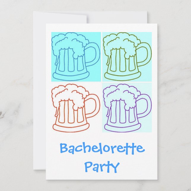 Bachelorette Bier Party Einladung (Vorderseite)