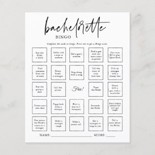 Bachelorette Bingo Party Game Card