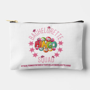 BACHELORETTE BINGO SQUAD Custom Western Coquette Zubehörtasche