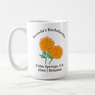 Bachelorette Birth Month Blume Oktober Marigold Kaffeetasse