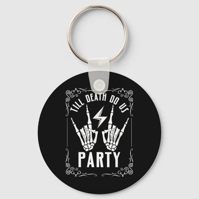 Bachelorette bis zum Tod tun uns Party Skeletthand Schlüsselanhänger (Vorderseite)