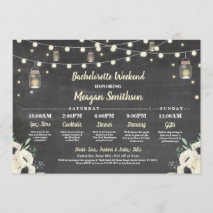 Bachelorette Brautparty-Reiseleuchtkäfer-Glas Programm