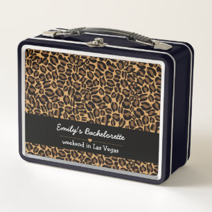 Bachelorette Bride Boujee Trendy Leopard Print Metall Brotdose