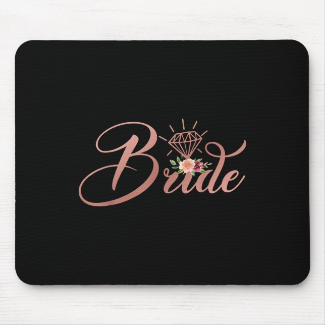 Bachelorette Bride Bridal Polterabend Gift Flor Mousepad (Vorne)