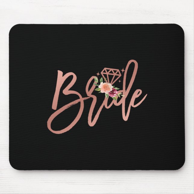 Bachelorette Bride Bridal Polterabend Gift Flor Mousepad (Vorne)