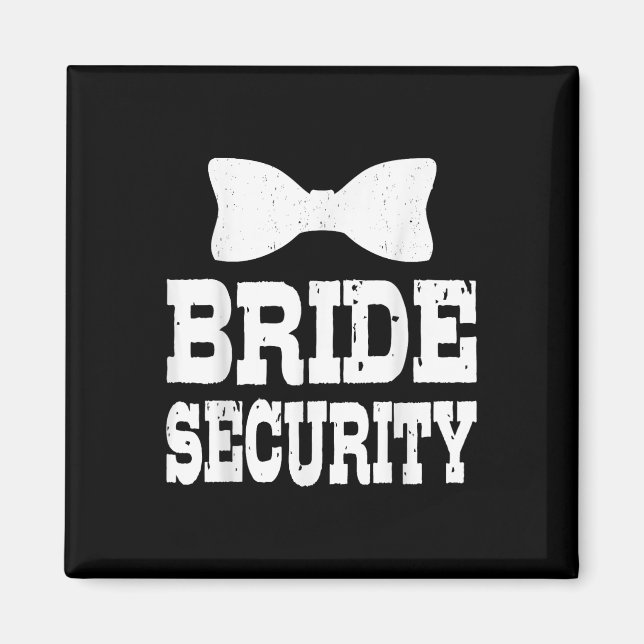 Bachelorette Bride Security Funny Kids Wedding Par Magnet (Vorne)