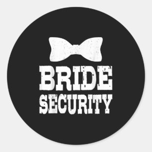 Bachelorette Bride Security Funny Kids Wedding Par Runder Aufkleber
