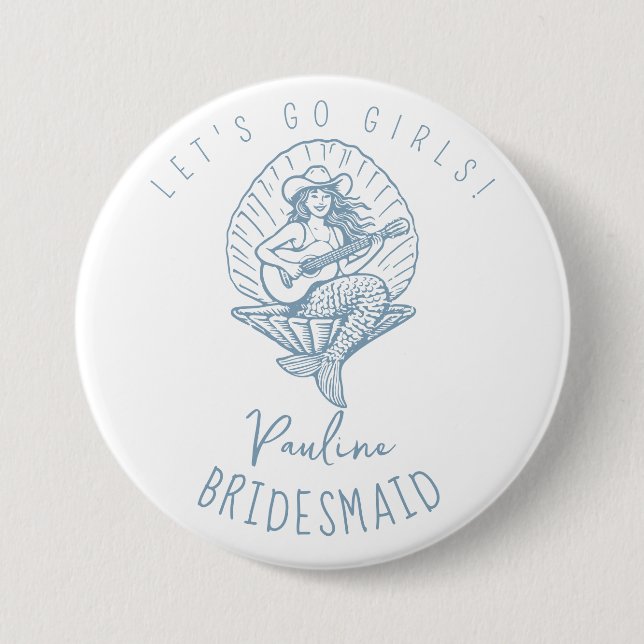 Bachelorette Cowgirl Bridesmaid Button (Vorderseite)