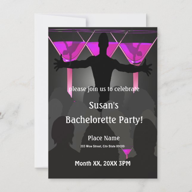 Bachelorette Dames Night Party Invitation (Devant)