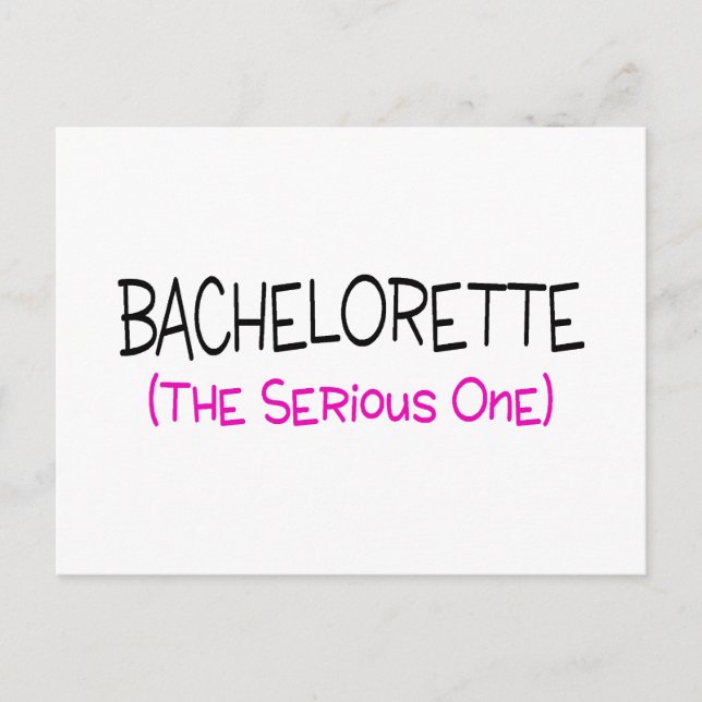 Bachelorette das Ernsthafte Postkarte (Vorderseite)