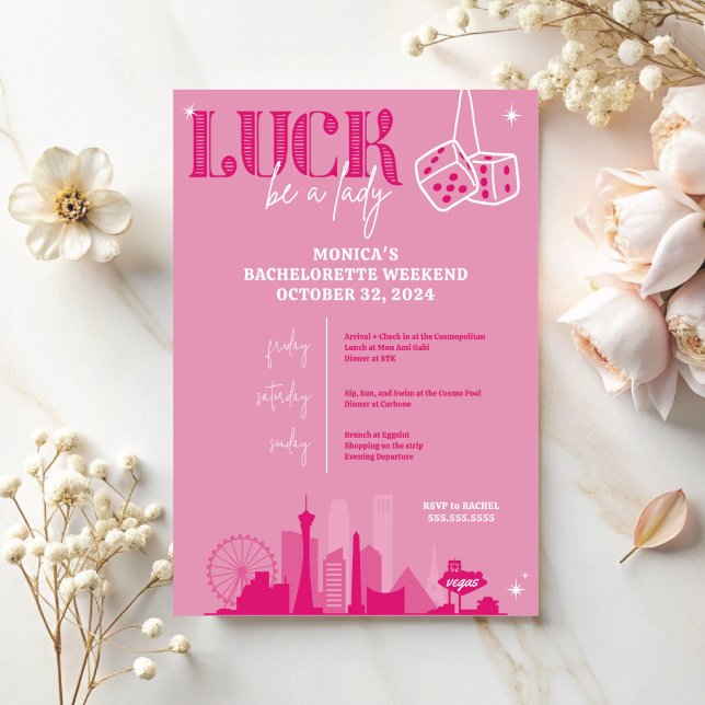 Bachelorette de Las Vegas Invitation et Itinéraire (Créateur téléchargé)