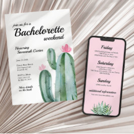 Bachelorette Desert Cactus Invitation de voyage + 