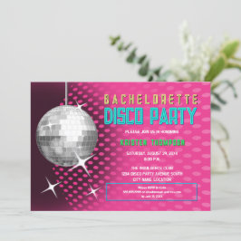 Bachelorette Disco Party Einladung