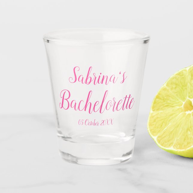 Bachelorette Elegantes Brautparty Schnapsglas (Vorderseite)