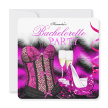 Bachelorette Feather Pink Corset Champagne Heelse