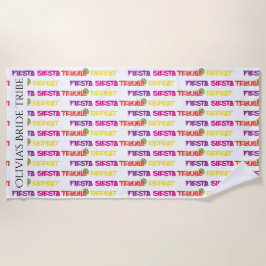 Bachelorette Fiesta Siesta Tequila Repeat Strandtuch