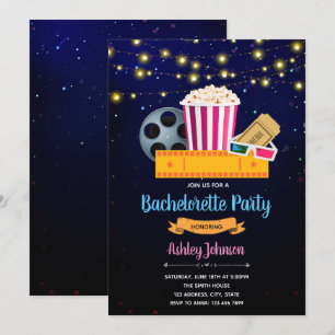 Bachelorette Film-Thema-Party Einladung