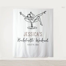Bachelorette-Frau im Glas Backdrop Foto prop Wandteppich