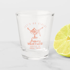Bachelorette Gastgeschenk personalisiert Schnapsglas