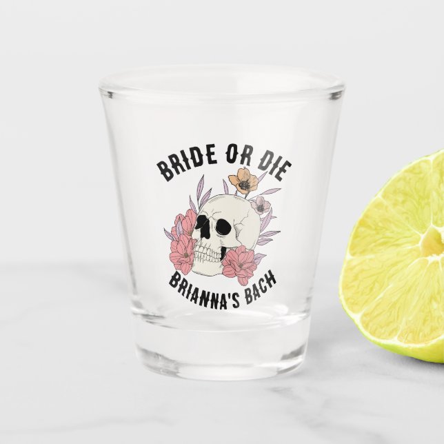 Bachelorette-Gefälligkeiten für Bachelorette mit B Schnapsglas (Vorderseite)