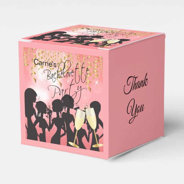 Bachelorette Girls Night Out - Coral Geschenkschachtel (Vorderseite)