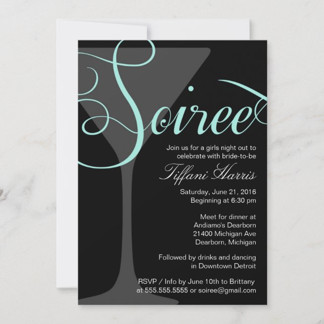 Bachelorette Girls Night Out Soiree Invitation (Devant)