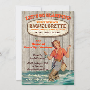 Bachelorette Glamping Camping Week-End Invitation