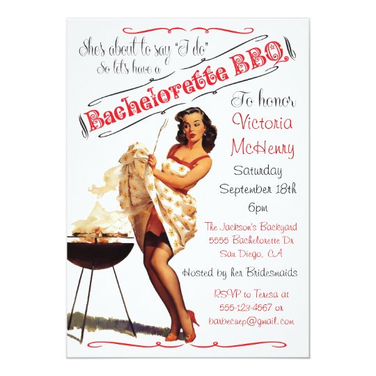 Bachelorette Grillen Grill Party Einladung Zazzle Ch