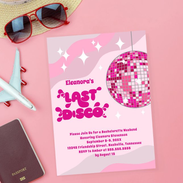 Bachelorette Groovy Letzte Disco Einladung, Disco  Einladung (Von Creator hochgeladen)