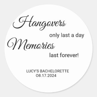 Bachelorette Hangover Helper/Erholung-Kit-Aufklebe Runder Aufkleber