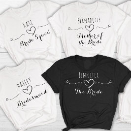 Bachelorette Hen Brautparty Name Bridge T-Shirt