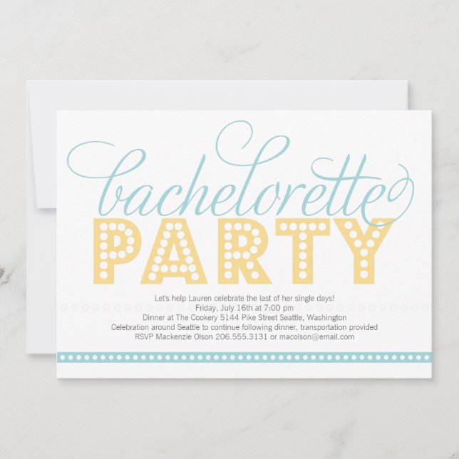 Bachelorette Invitation à la Bachelorette (Devant)