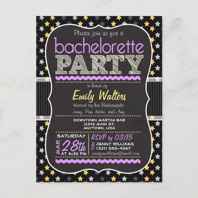 Bachelorette Invitation de la fête de Bachelorette (Devant)