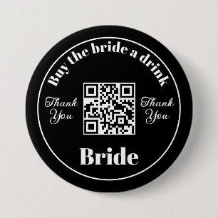 Bachelorette kaufen die Braut ein Getränk QR-Cod Button