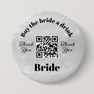 Bachelorette kaufen die Braut ein Getränk QR-Cod Button