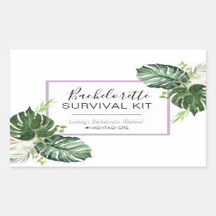 Bachelorette Kit de survie Sticker rectangulaire