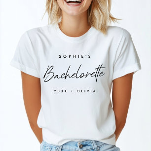 Bachelorette Minimalistisches Skript Moderne Bri T-Shirt
