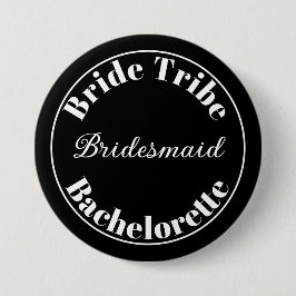Bachelorette Modern Bride Stamm Schwarz-Weiß Button