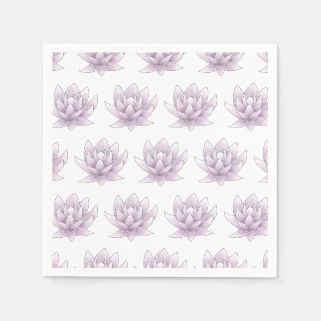 Bachelorette Multi Pink Lotus Party Serviette (Vorderseite)