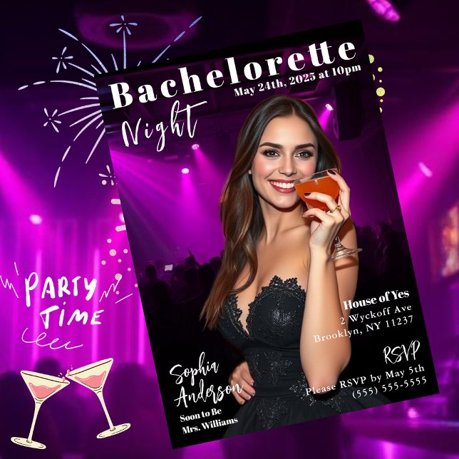 Bachelorette Night Magazine Cover Einladung (Bachelorette Night Magazine Cover Invitation)