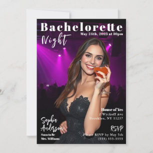 Bachelorette Night Magazine Cover Einladung