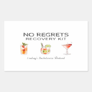 Bachelorette No Regrets Erholung Kit Rechteckiger Aufkleber