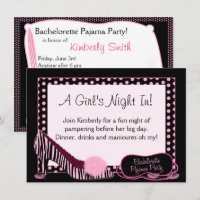 Bachelorette Pajama Party Einladung