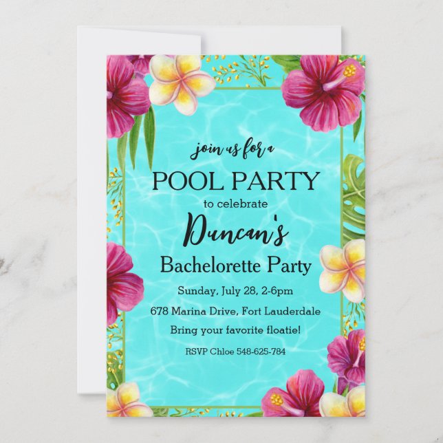 Bachelorette-Party Einladung (Vorderseite)
