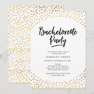 Bachelorette Party Invitation Taches d'or