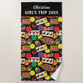 Bachelorette Party Las Vegas Casino Pattern Strandtuch