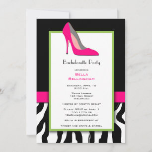 Bachelorette Party Pink Heels Invitation Einladung