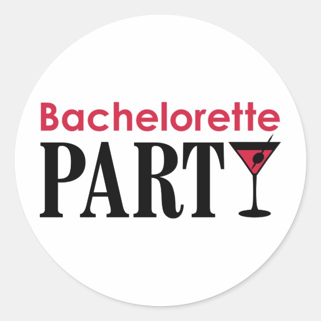 Bachelorette Party Runder Aufkleber (Vorderseite)