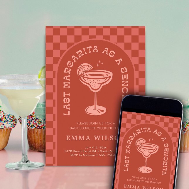 Bachelorette Party Week-end Margarita Invitation (Créateur téléchargé)