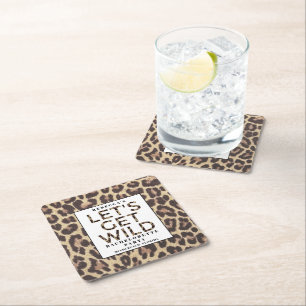 Bachelorette PartyLet's Get Wild Cheetah  Rechteckiger Pappuntersetzer